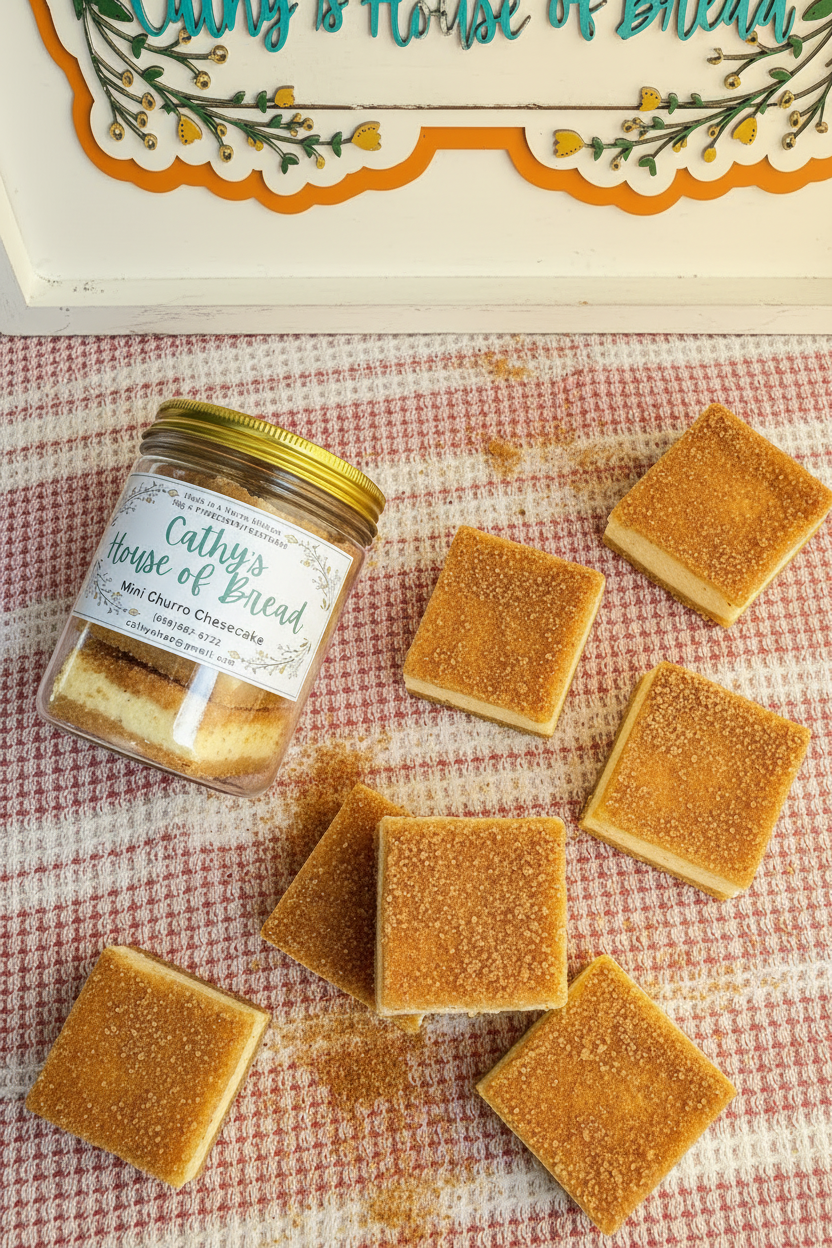 Jar Mini Churro Cheesecake - Flat Lay